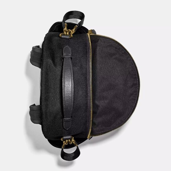 NWT Coach 99290 Nylon & Polished Pebble Leather Baby Backpack in Black *SEALED* - Picture 9 of 12